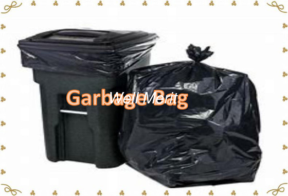 Disposable Drawstring Black Color Plastic Trash Bag Garbage Bags On Roll