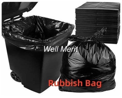 35L-120L Bin Plastic Black Trash Bag /Garbabe Bag/ Rubbish Bag