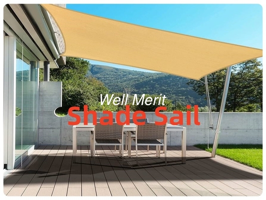 Beige Grey Color Sun Shade Sail Shadow Net for Garden & Patio