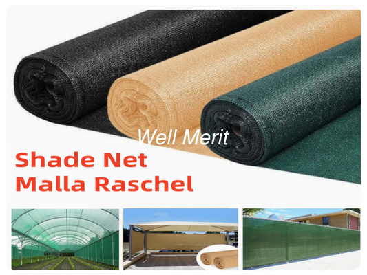 40%-95%HDPE Polisombra Malla Raschel Sombra Malla Saran Shade Net