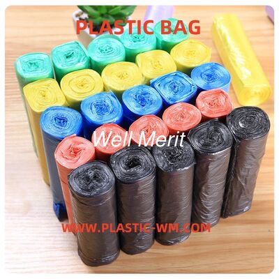 Black Color Plastic Trash Bag Garbage Bags On Roll
