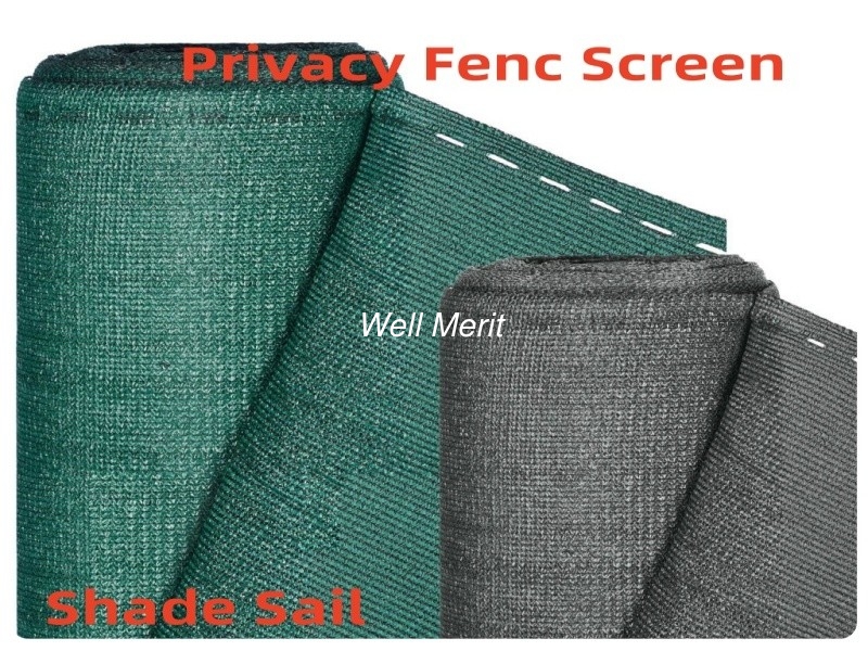 1m-8m Width Black, Green, Grey Color Privacy Fence Screen  Raschel  Mesh  Shade Net